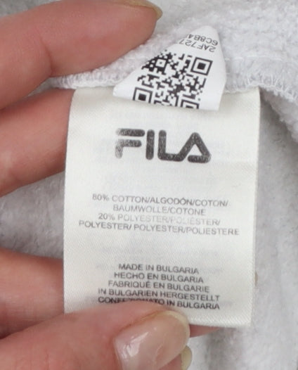 FILA Men's White XS Pullover Sweatshirt Logo Graphic