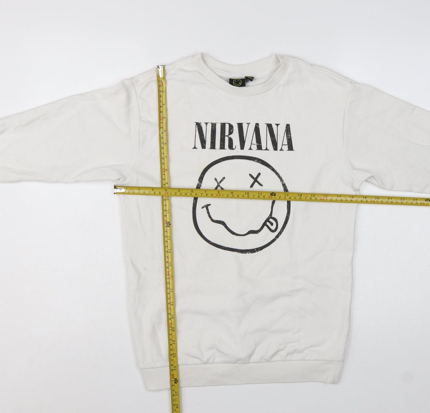 New Look Girls White Nirvana Graphic Pullover Sweatshirt 10-11 Years