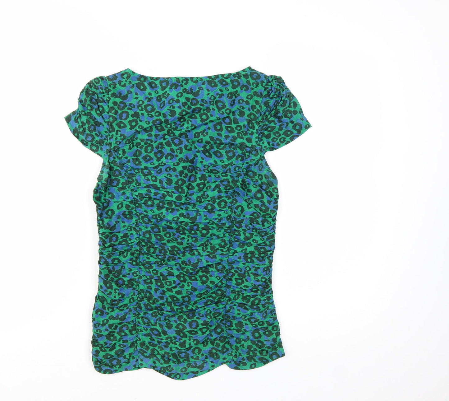 Next Women's Green Animal Print Viscose Blouse Size 6