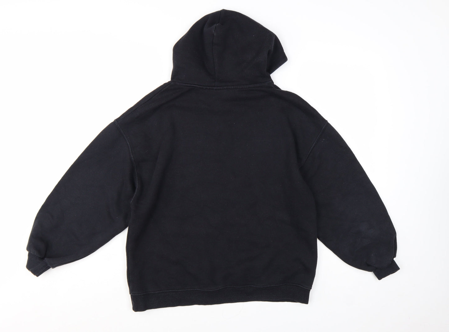 ZARA Girls Black Stranger Things Pullover Hoodie 13-14 Years Fleece Lined