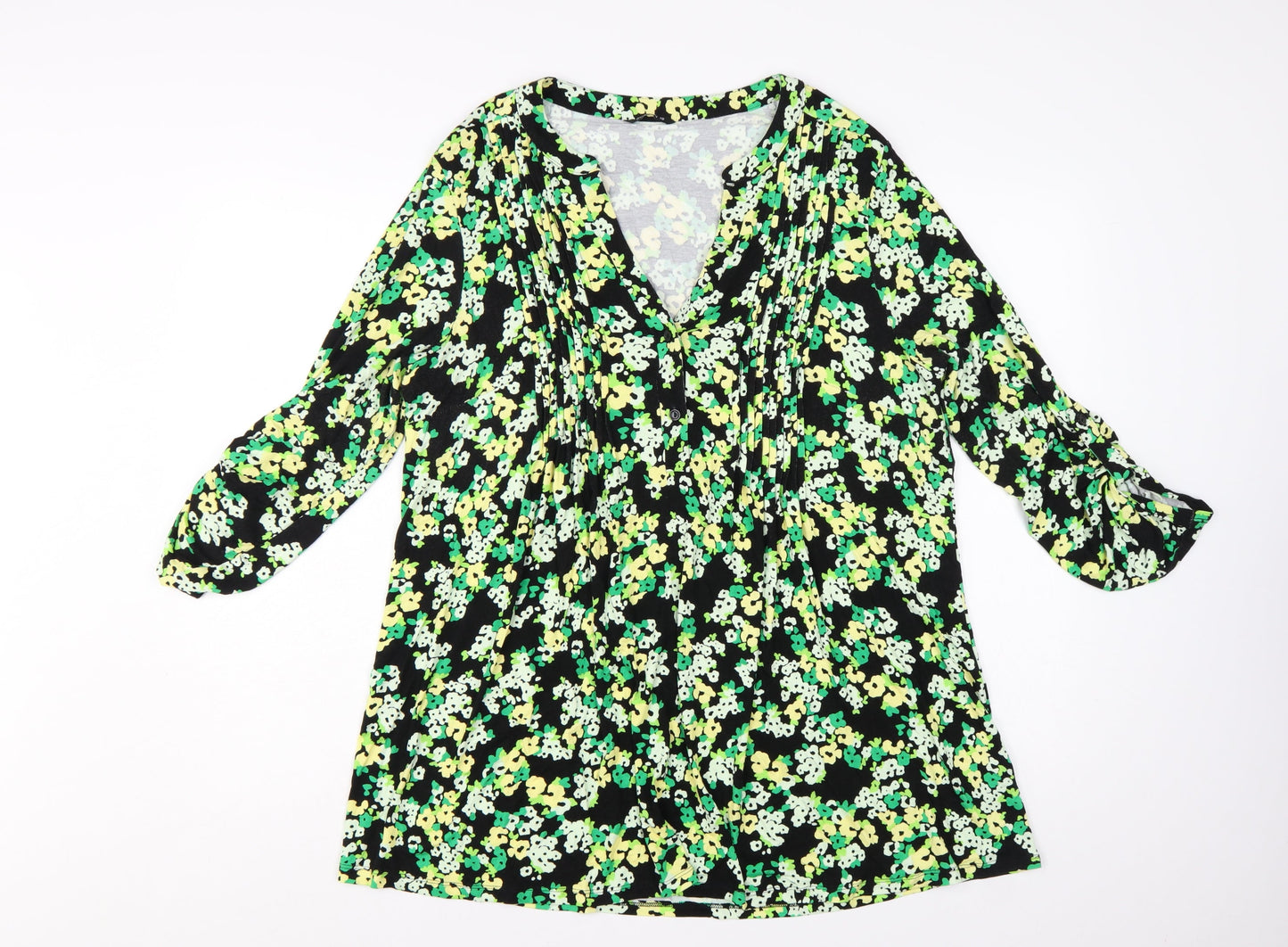 Roman Women’s Multicoloured Floral Shift Dress Size 18 Viscose Knee Length