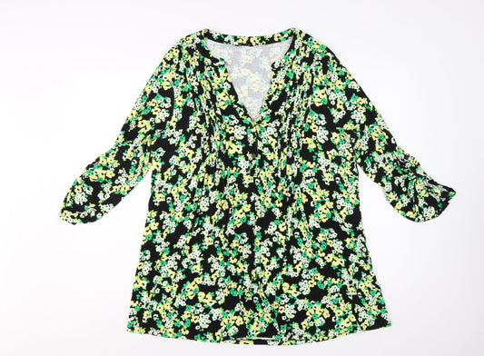 Roman Women’s Multicoloured Floral Shift Dress Size 18 Viscose Knee Length