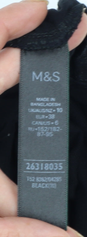 Marks and Spencer Women’s Black Viscose Shift Dress Size 10