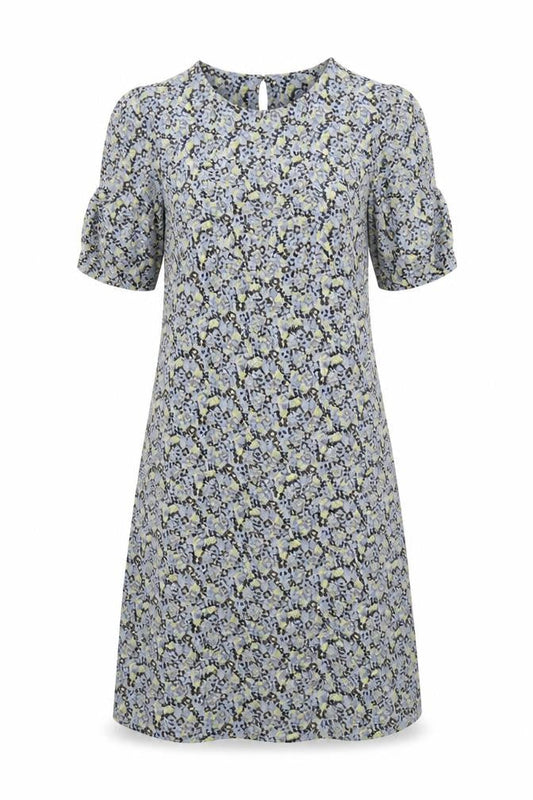 Next Women's Blue Floral Shift Dress Size 12 Half Sleeve