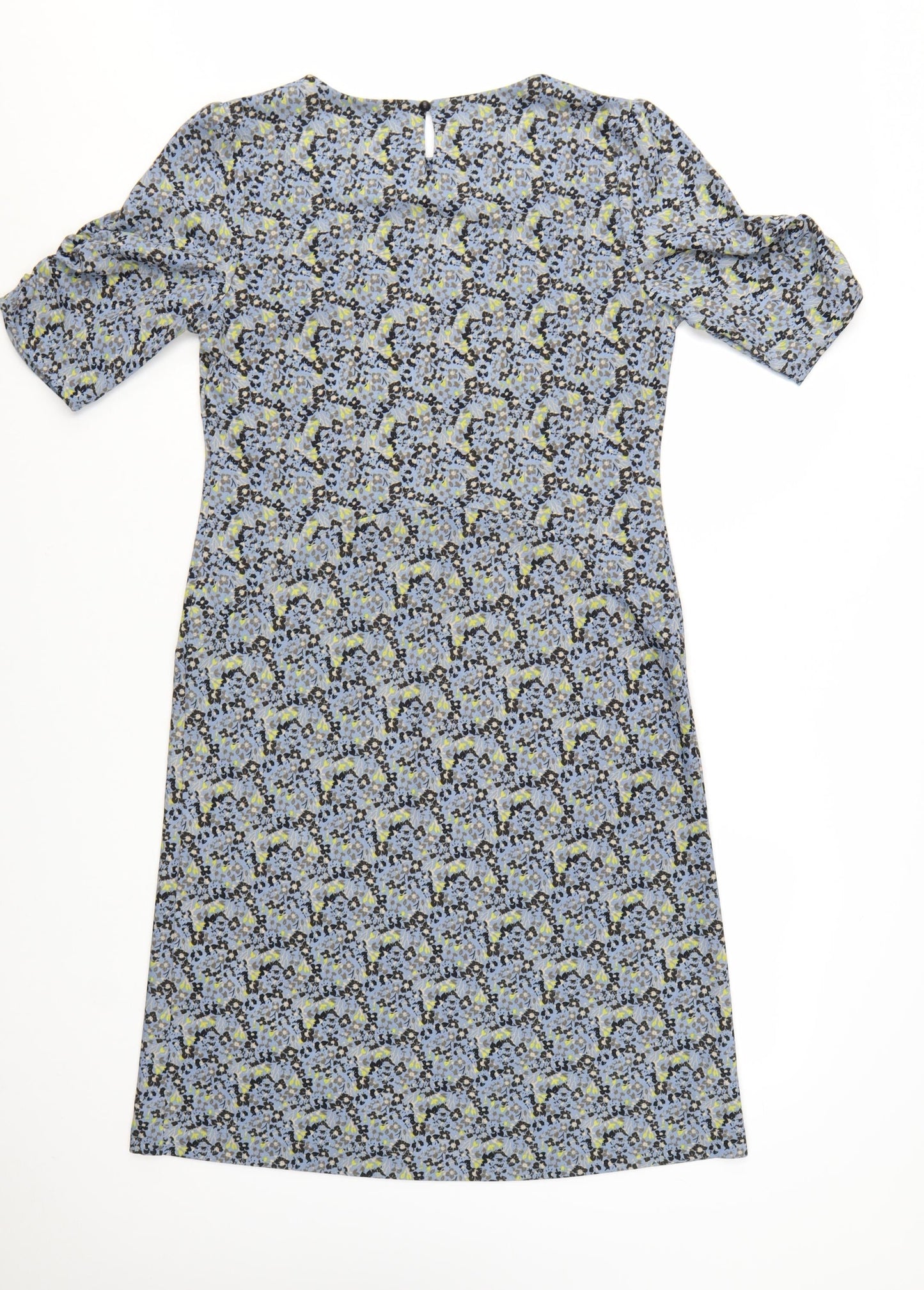 Next Women's Blue Floral Shift Dress Size 12 Half Sleeve