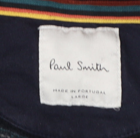 Paul Smith Men's Black Large Pullover Hoodie with Embroidered Tiger