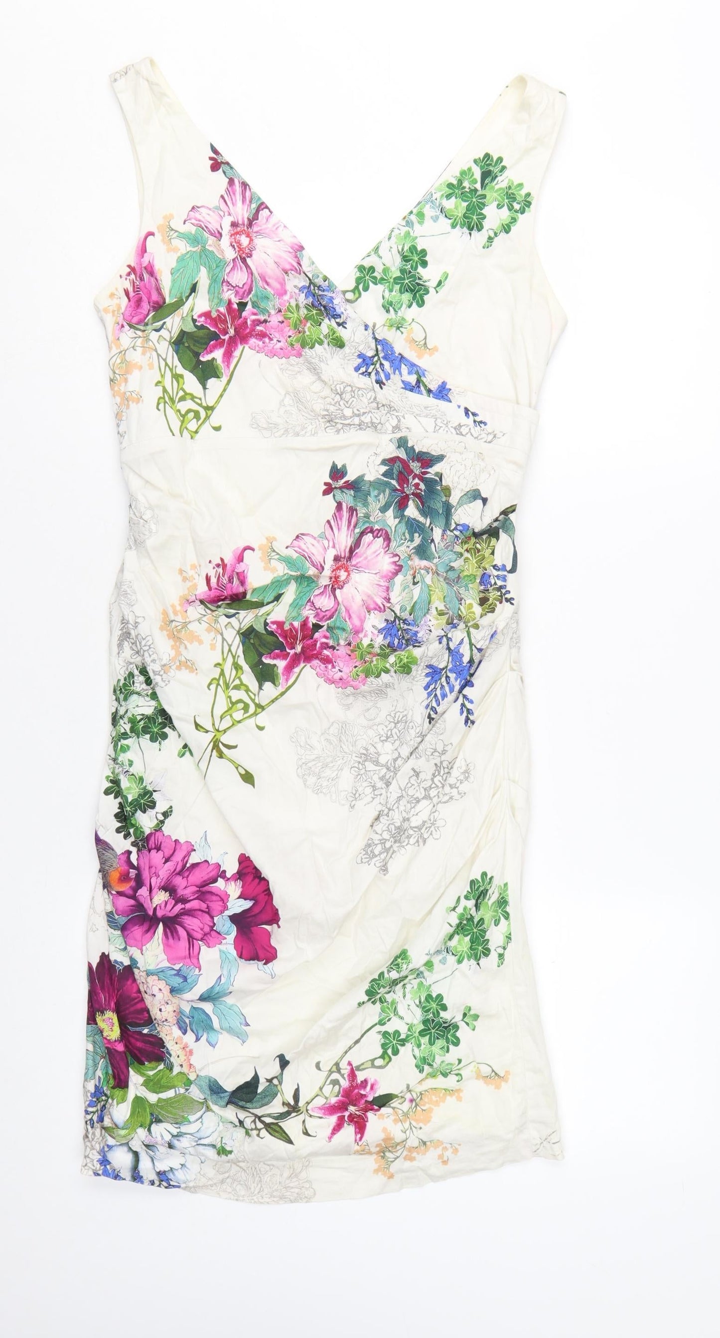 Phase Eight Women's Multicoloured Floral Sheath Dress Size 12