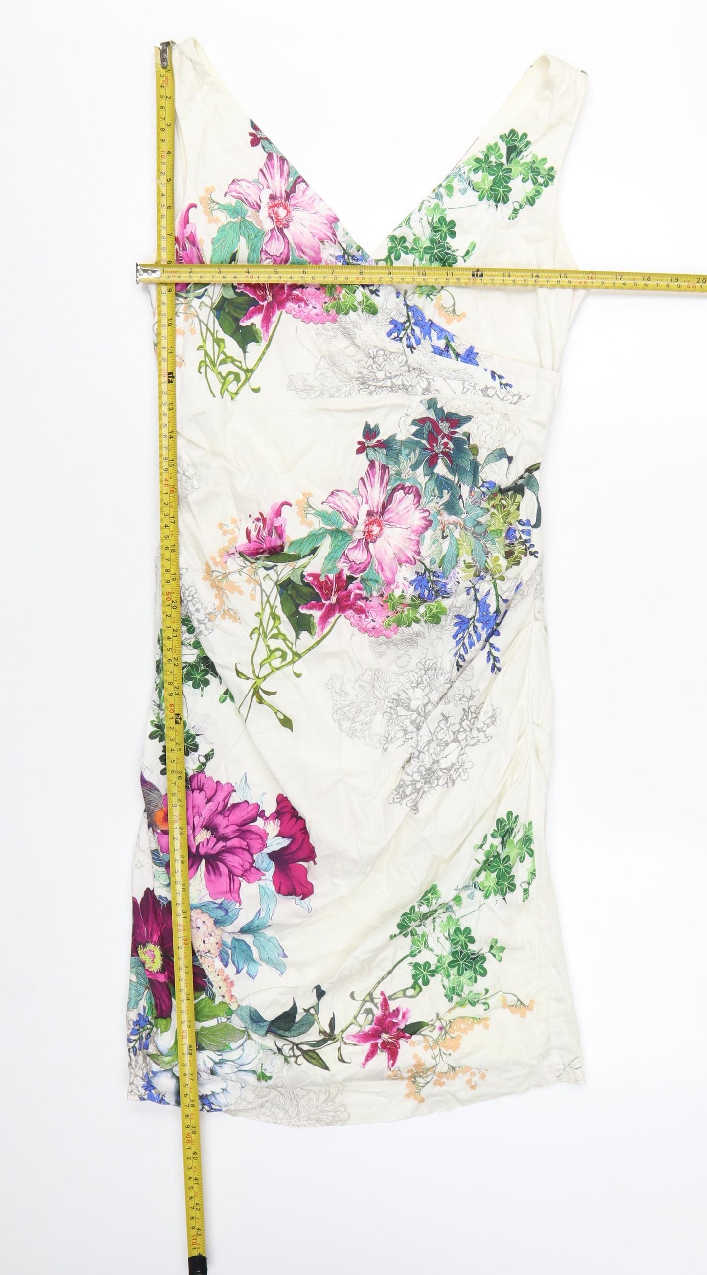 Phase Eight Women's Multicoloured Floral Sheath Dress Size 12