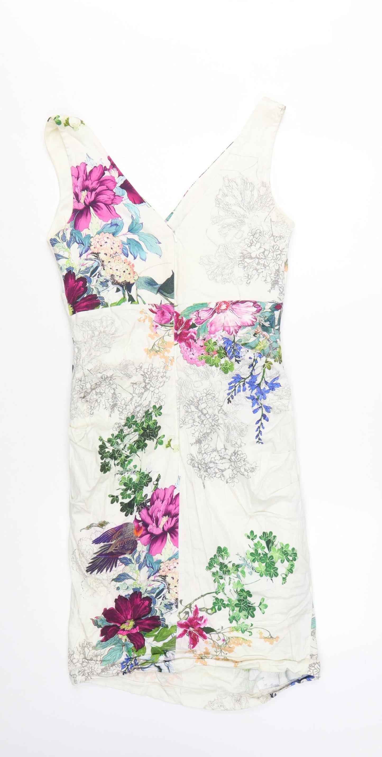Phase Eight Women's Multicoloured Floral Sheath Dress Size 12