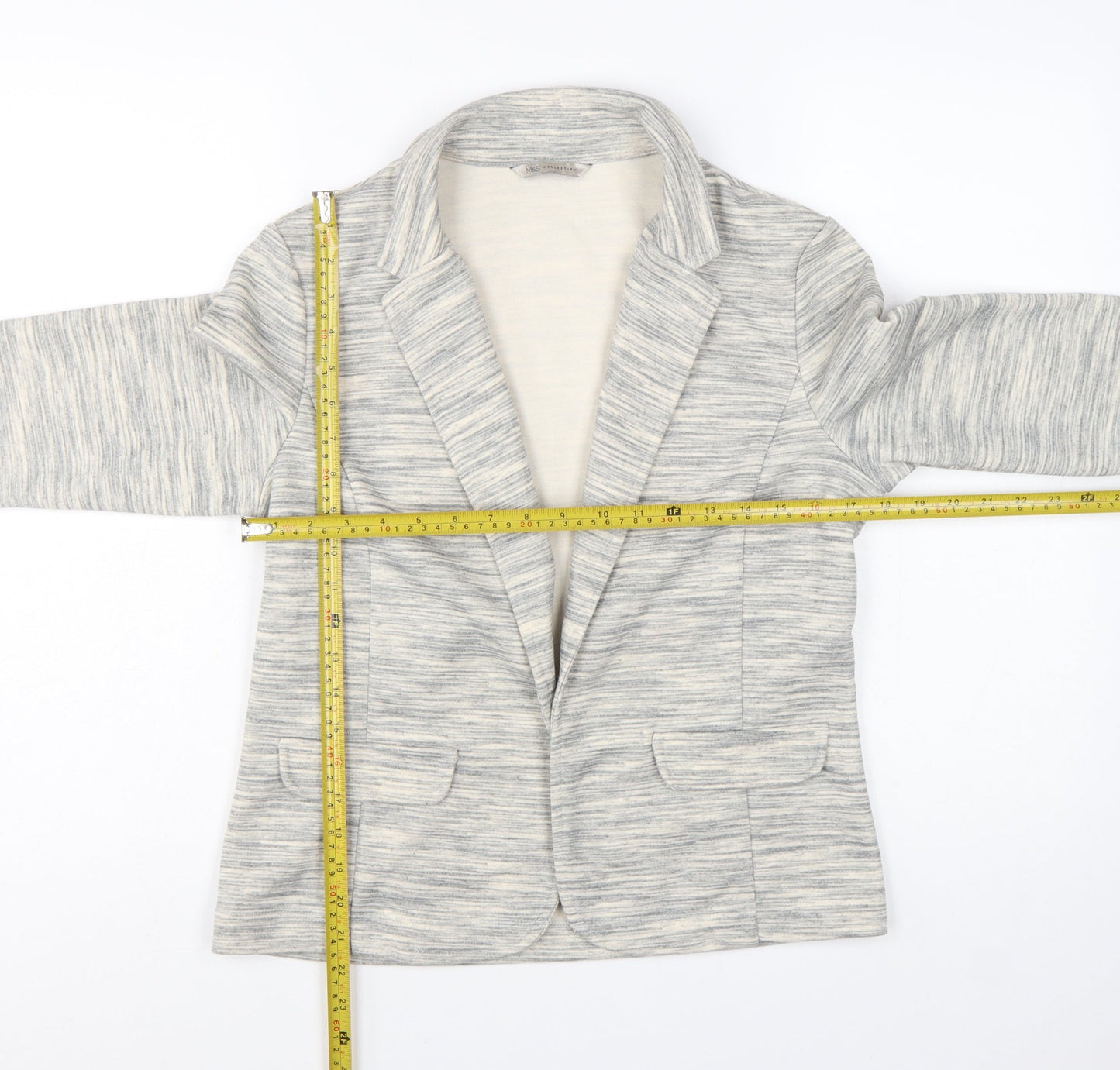 Marks and Spencer Women’s Grey Blazer Jacket UK 12 Regular Fit