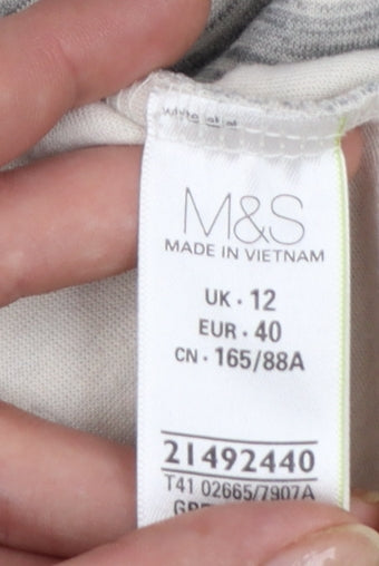 Marks and Spencer Women’s Grey Blazer Jacket UK 12 Regular Fit