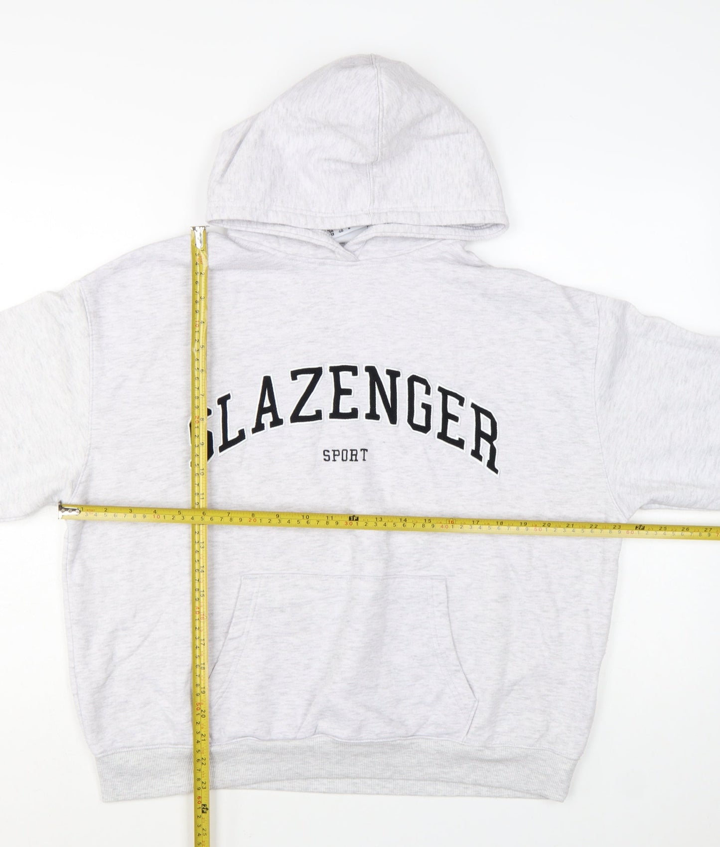 Slazenger Women’s Grey Pullover Hoodie UK 12 Cotton Blend Sport Style