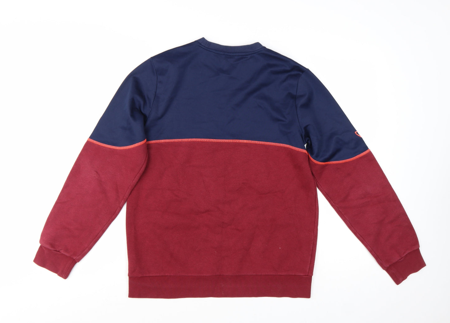 Adidas Boys Navy & Burgundy Colourblock Crew Neck Sweatshirt 14-15 Years
