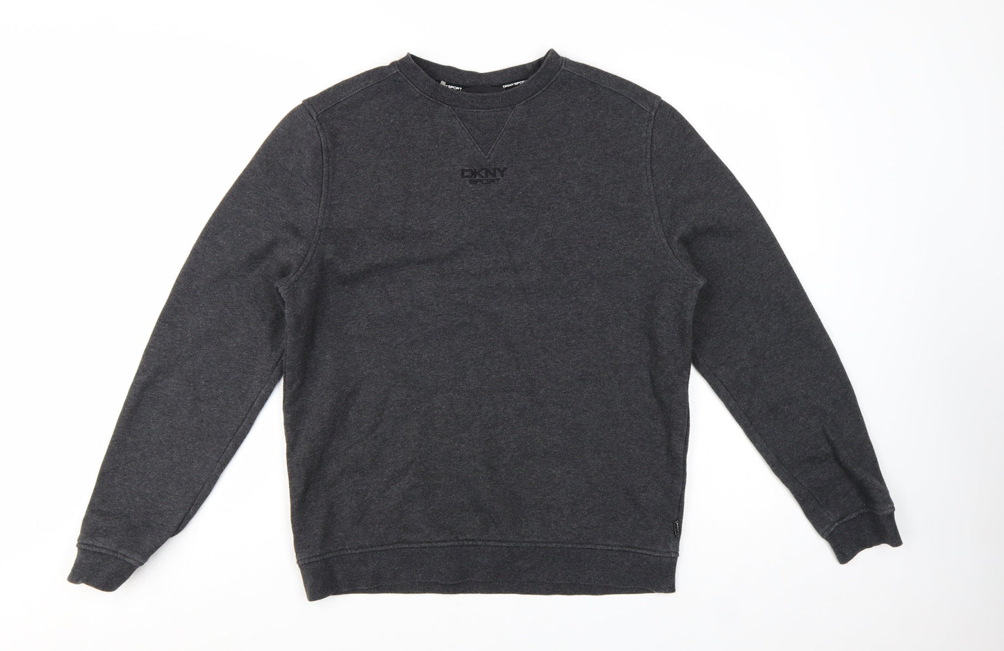 DKNY Men's Grey Crew Neck Pullover Sweatshirt Size M