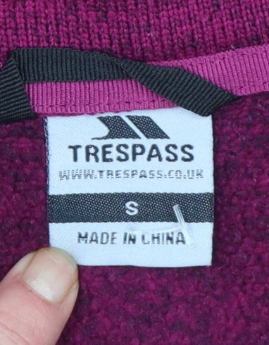 Trespass Women’s Purple Fleece Jacket Size S Full Zip Outdoor Wear