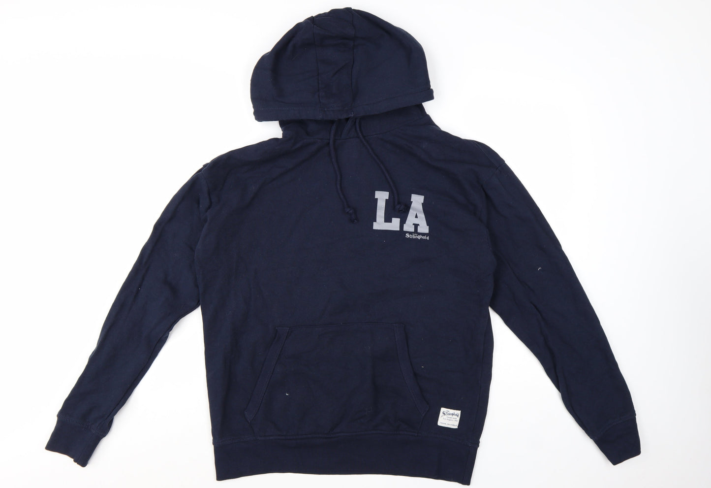 The Stronghold Men's Blue LA Pullover Hoodie Size M Graphic Fleece