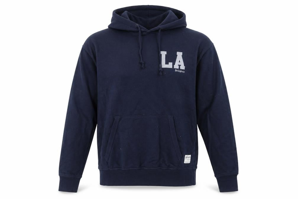 The Stronghold Men's Blue LA Pullover Hoodie Size M Graphic Fleece