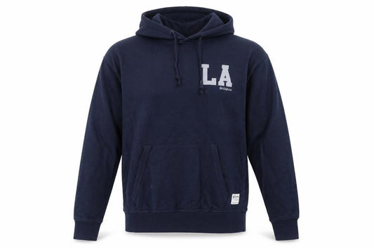 The Stronghold Men's Blue LA Pullover Hoodie Size M Graphic Fleece