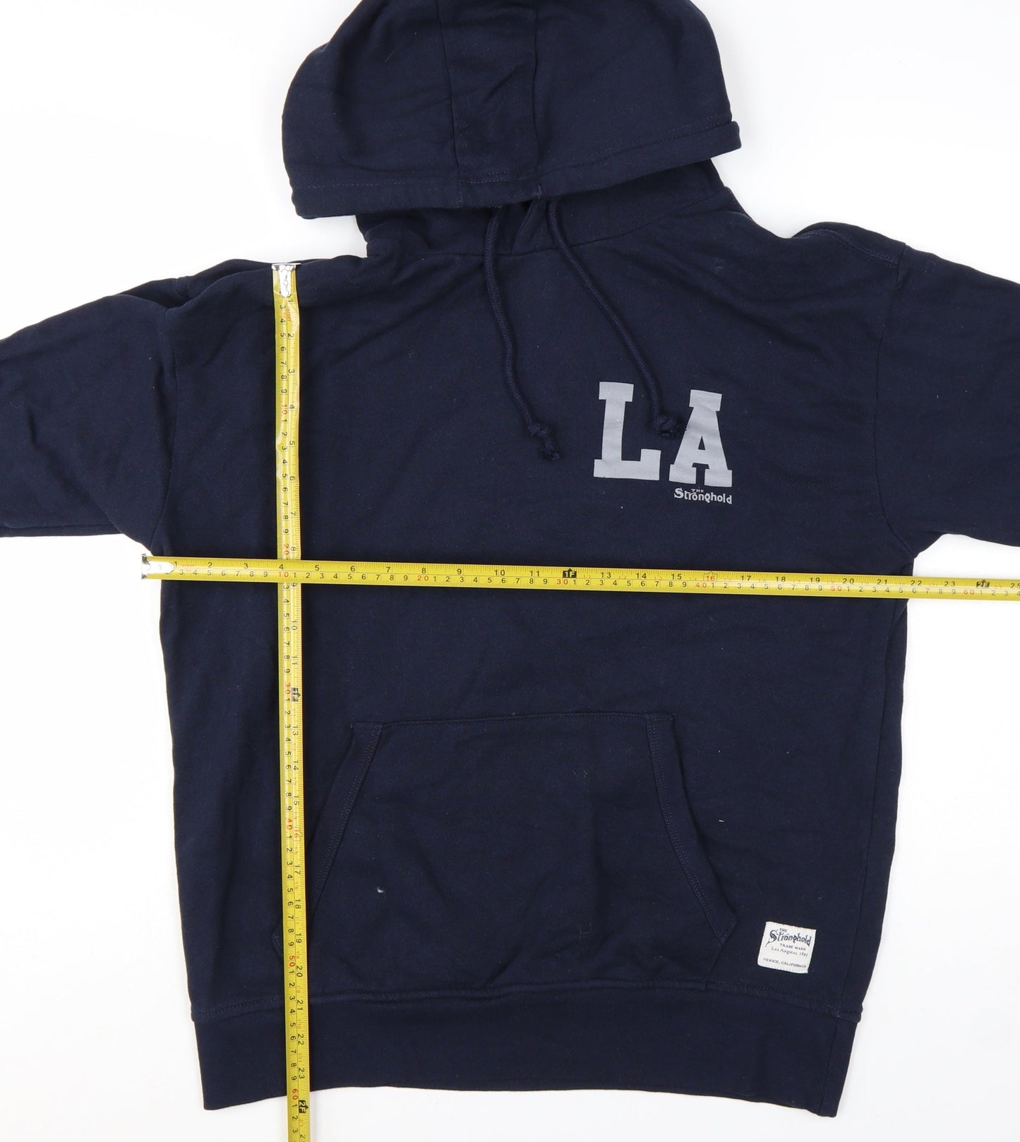 The Stronghold Men's Blue LA Pullover Hoodie Size M Graphic Fleece