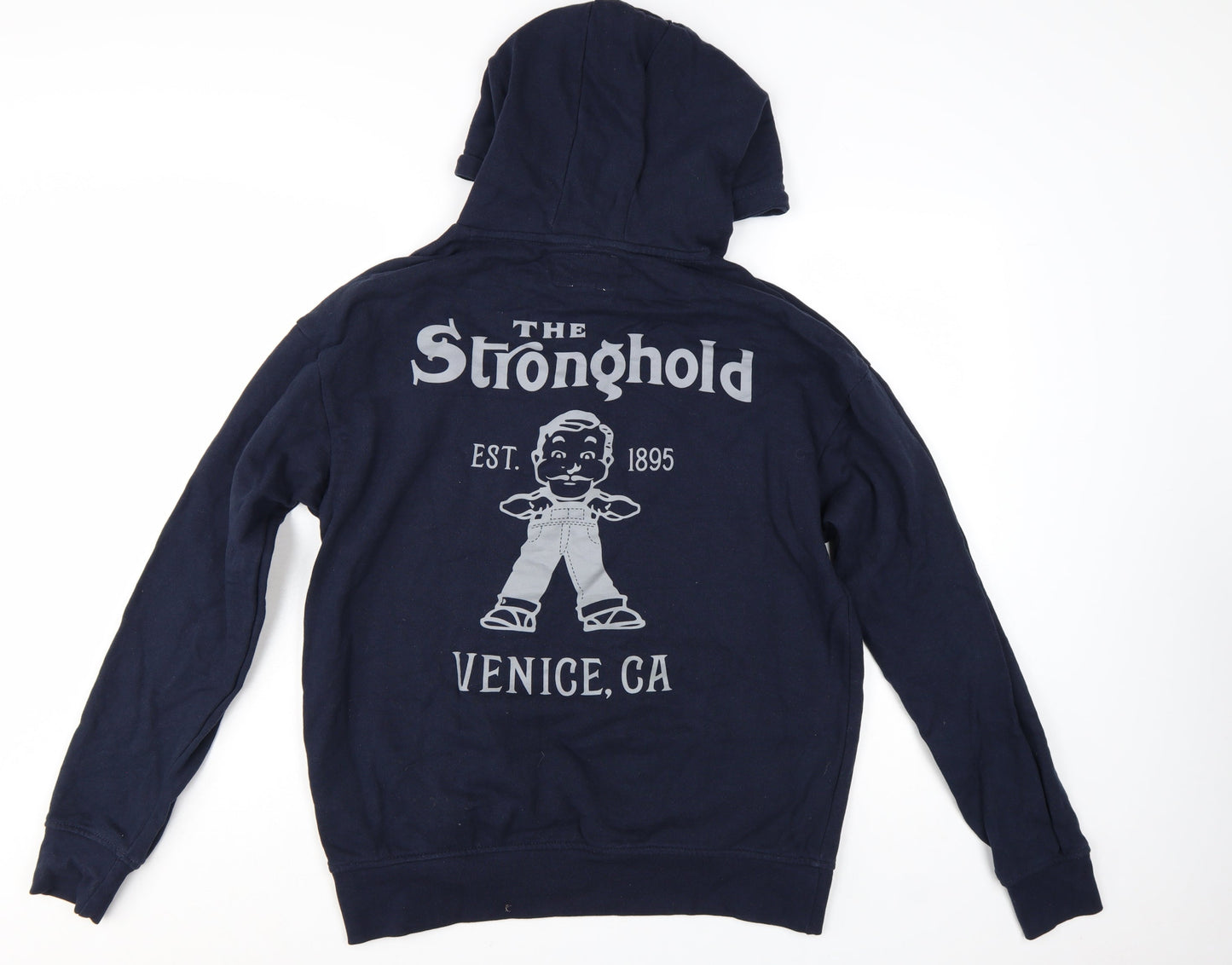 The Stronghold Men's Blue LA Pullover Hoodie Size M Graphic Fleece