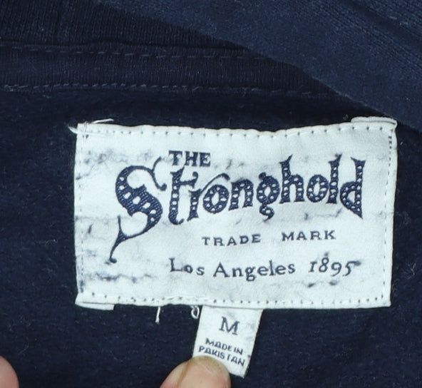 The Stronghold Men's Blue LA Pullover Hoodie Size M Graphic Fleece