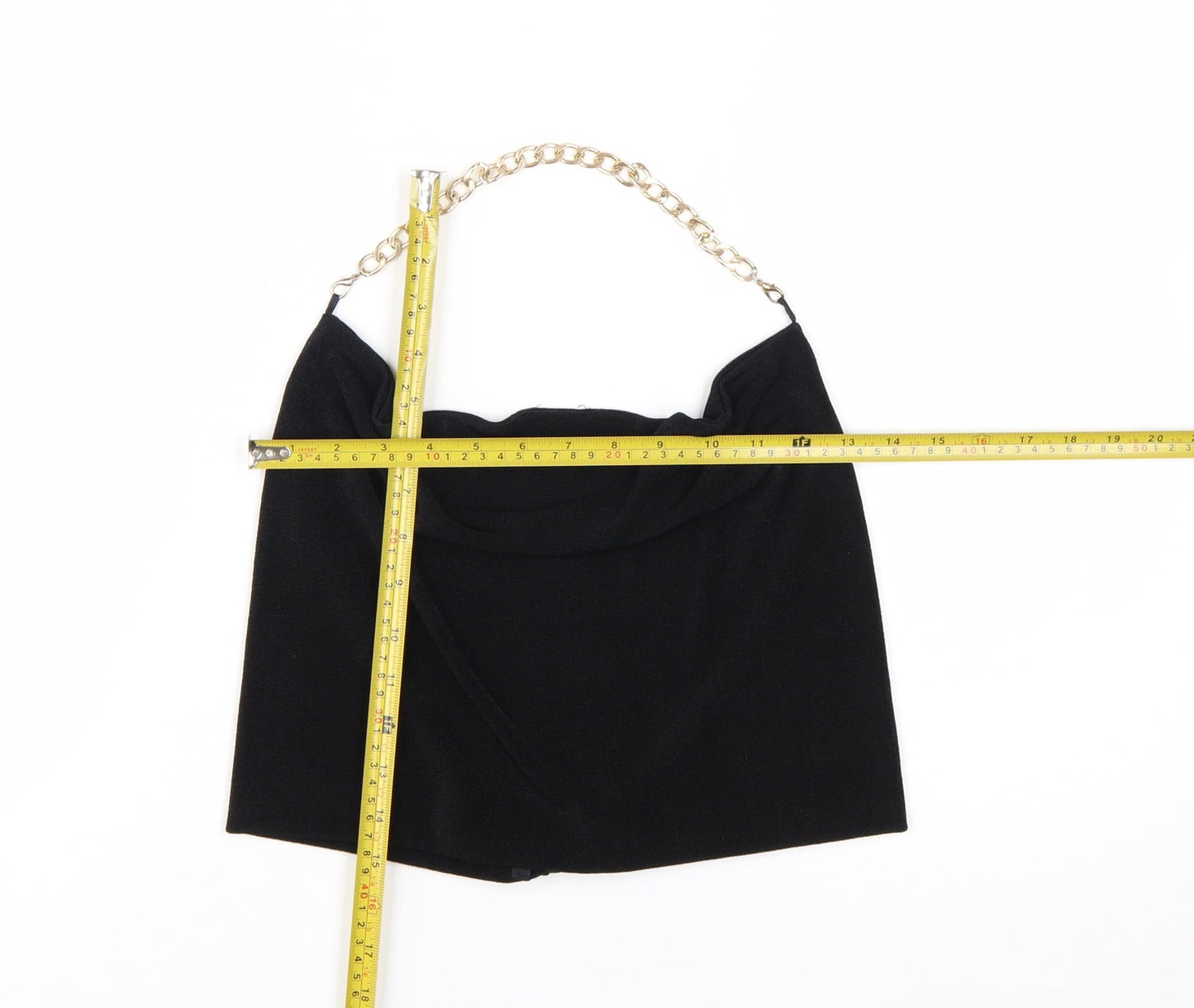ASOS DESIGN Women's Black Cowl Neck Chain Strap Camisole Top Size 8