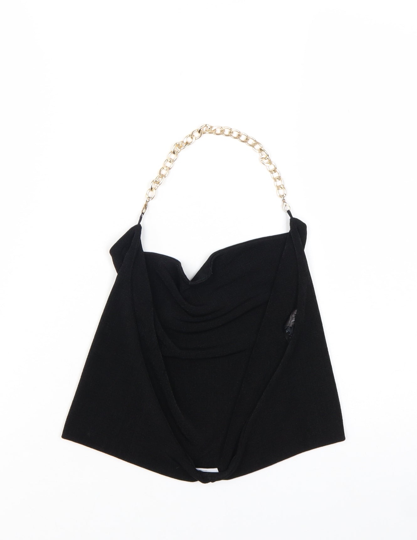 ASOS DESIGN Women's Black Cowl Neck Chain Strap Camisole Top Size 8