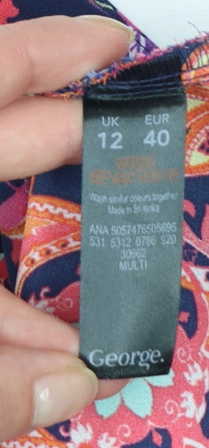 George Women Multicoloured Floral Camisole Top Size 12