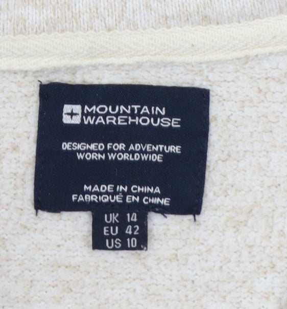 Mountain Warehouse Womens Beige 1/2 Zip Fleece Pullover UK 14