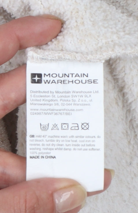 Mountain Warehouse Womens Beige 1/2 Zip Fleece Pullover UK 14