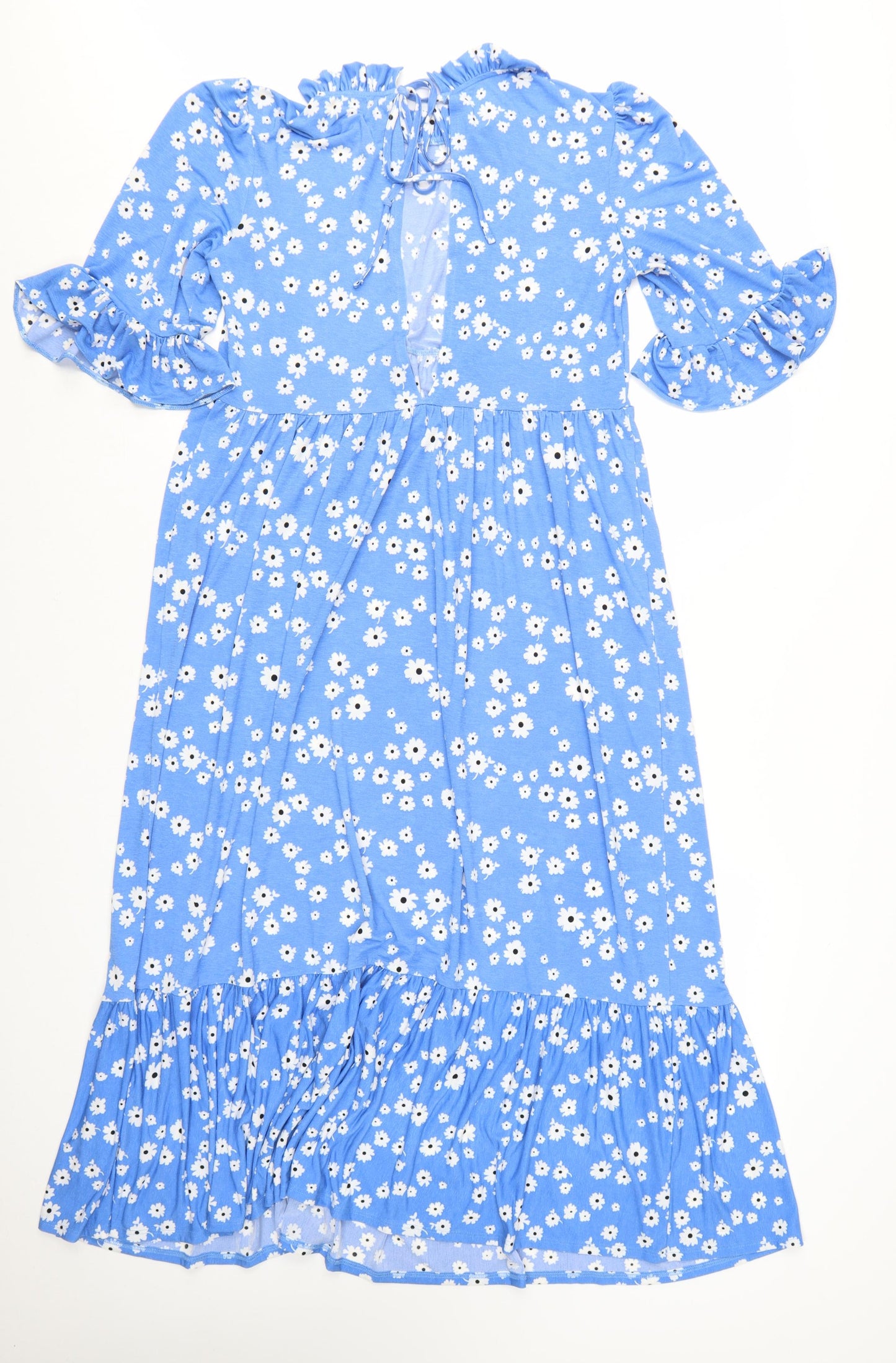 ASOS Women’s Blue Floral Midi Fit & Flare Dress Size 12
