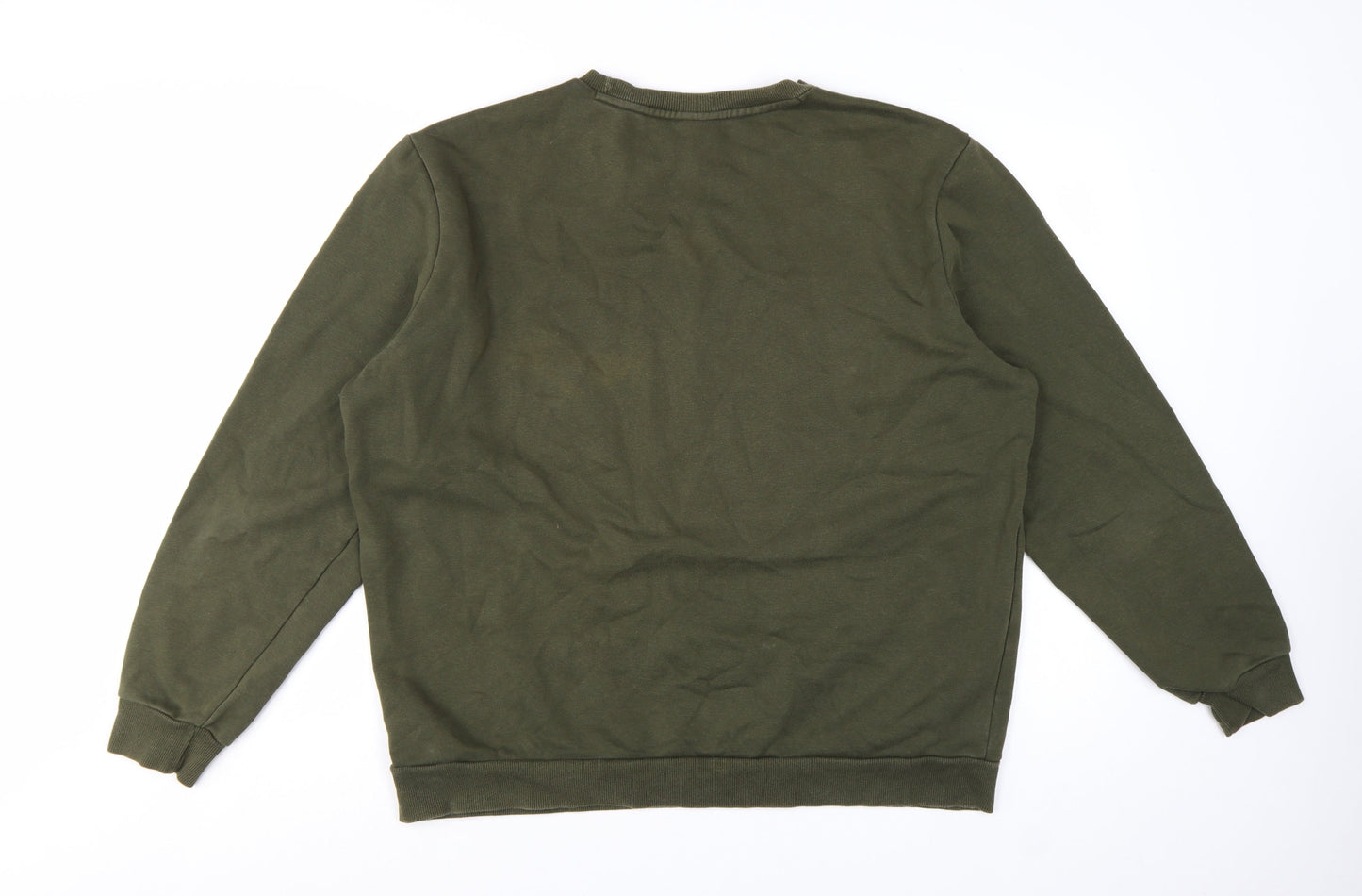 Puma Men’s Green XL Pullover Crew Neck Logo Sweatshirt