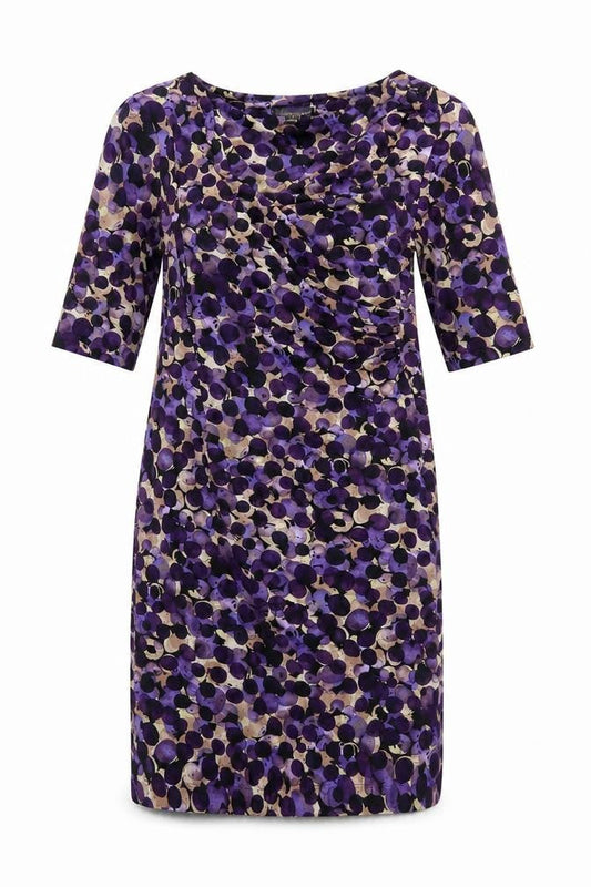 Connected Apparel Women’s Purple Polka Dot Sheath Dress Size 12
