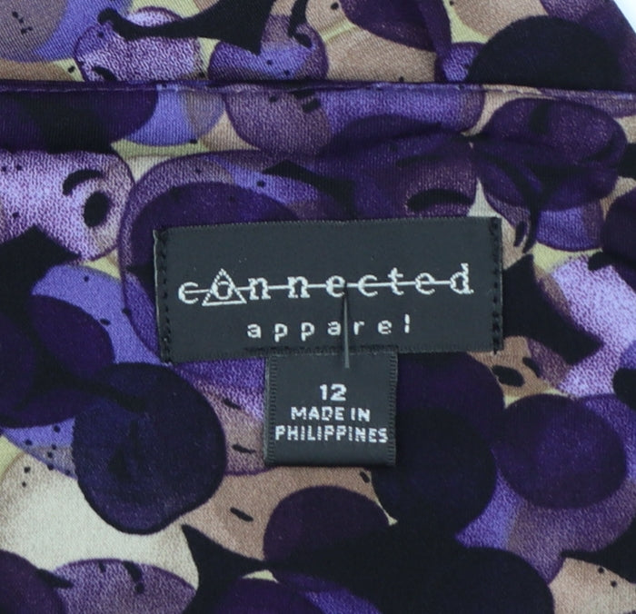 Connected Apparel Women’s Purple Polka Dot Sheath Dress Size 12