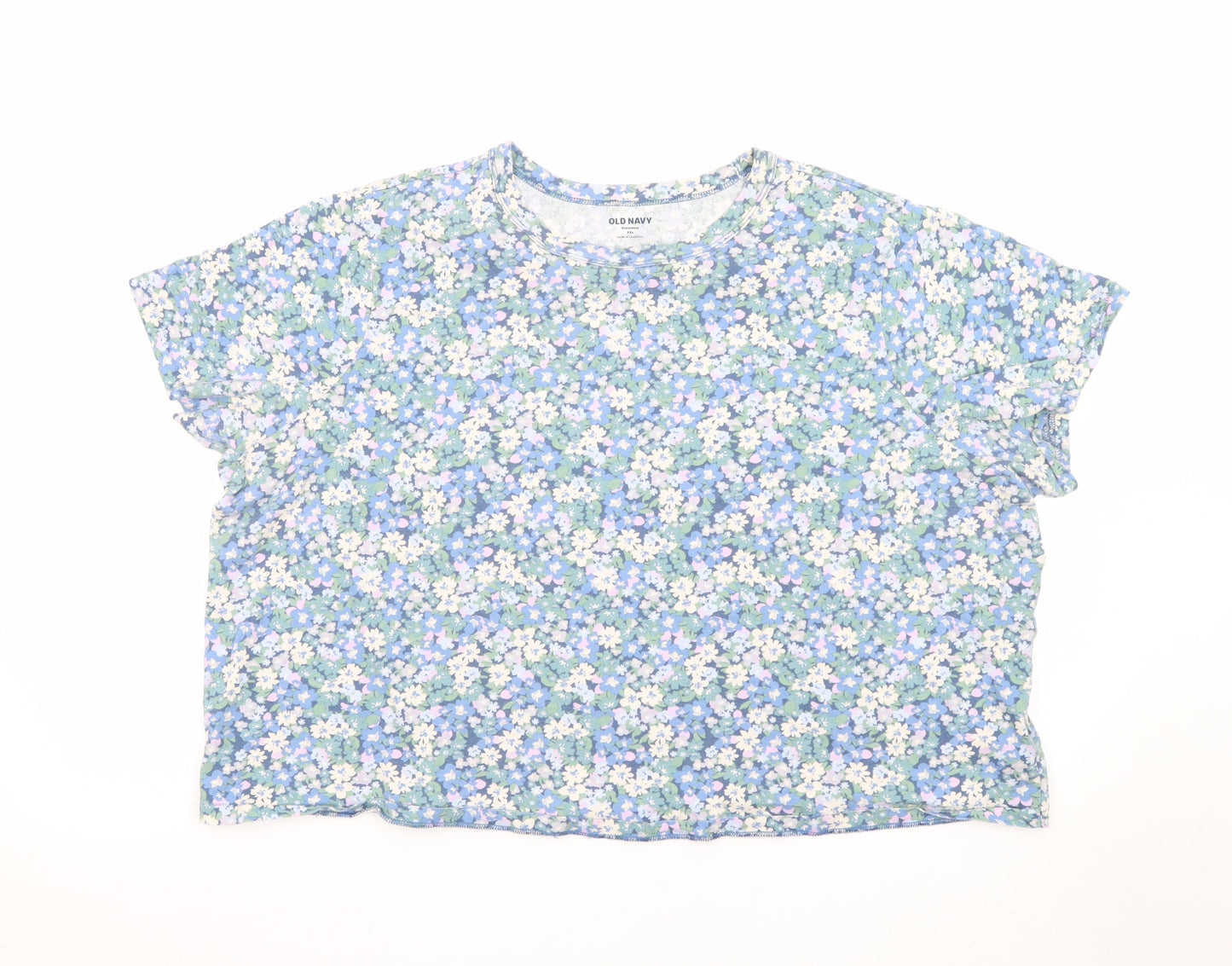 Old Navy Women’s Multicoloured Floral Relaxed Fit T-Shirt XXL