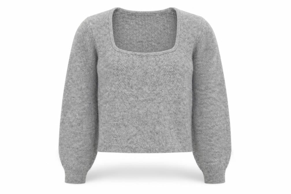 H&M Women’s Grey Slim Fit Knit Pullover Jumper Size 12