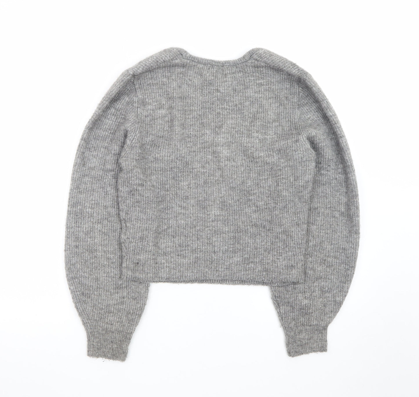 H&M Women’s Grey Slim Fit Knit Pullover Jumper Size 12