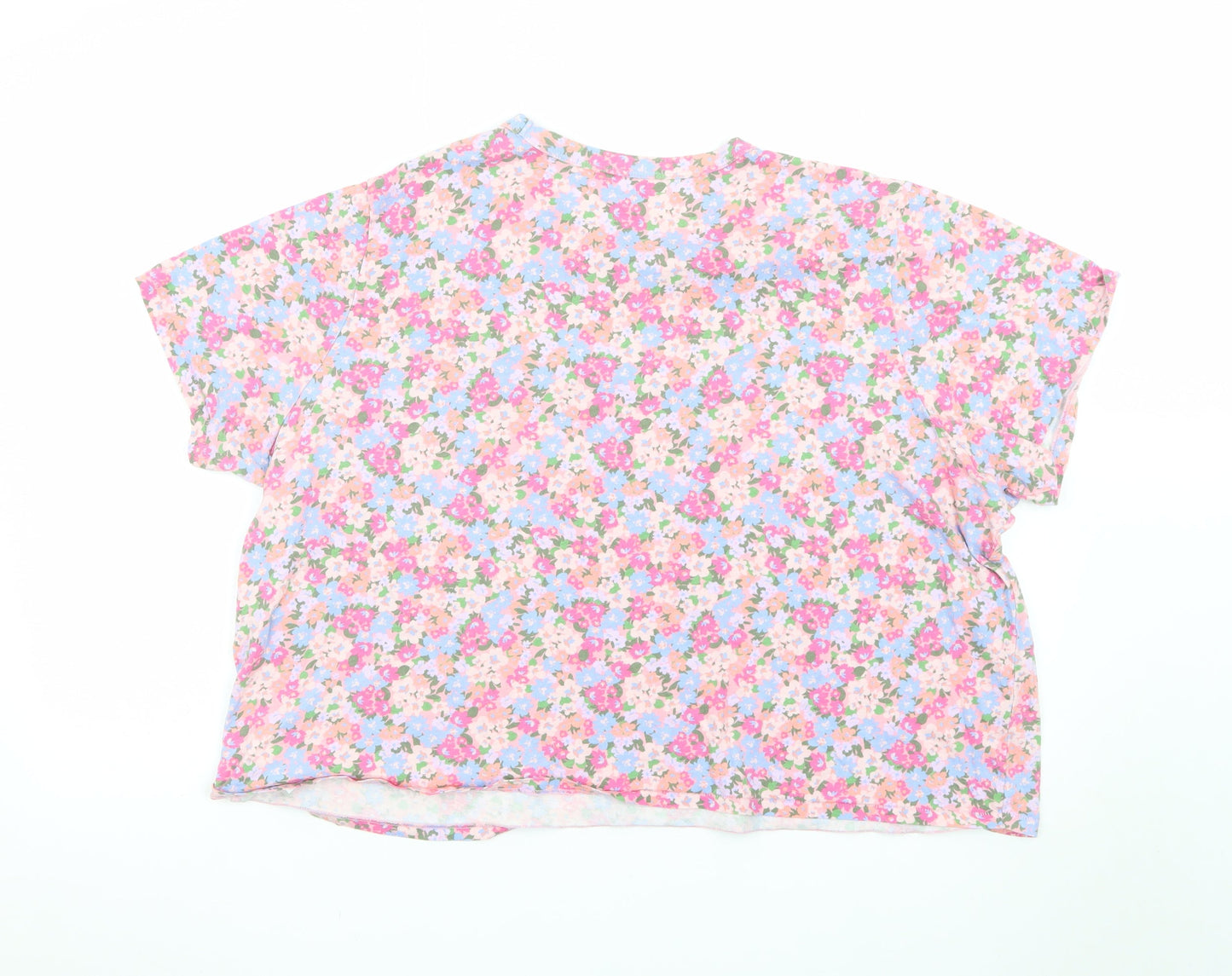 Old Navy Women’s Multicoloured Floral Cotton T-Shirt Size 2XL