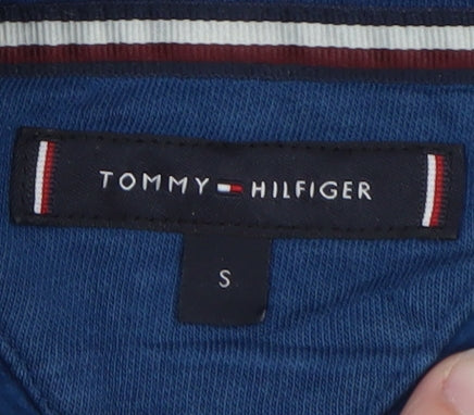 Tommy Hilfiger Men's Blue Pullover Logo Hoodie Size S