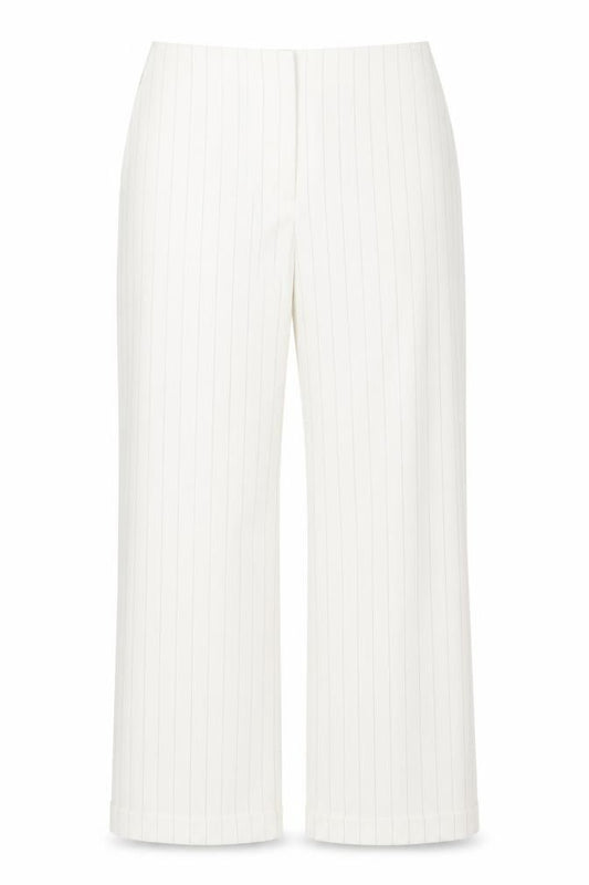 Next Women’s White Pinstripe Wide-Leg Dress Trousers Size 14 XL