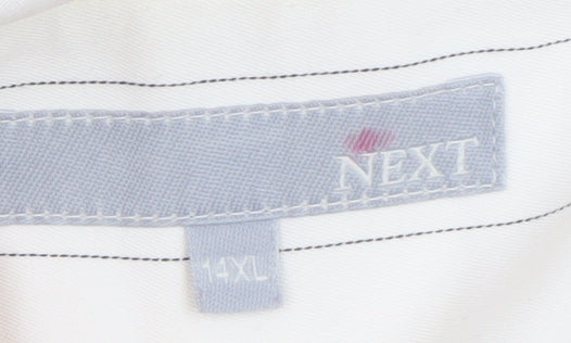 Next Women’s White Pinstripe Wide-Leg Dress Trousers Size 14 XL