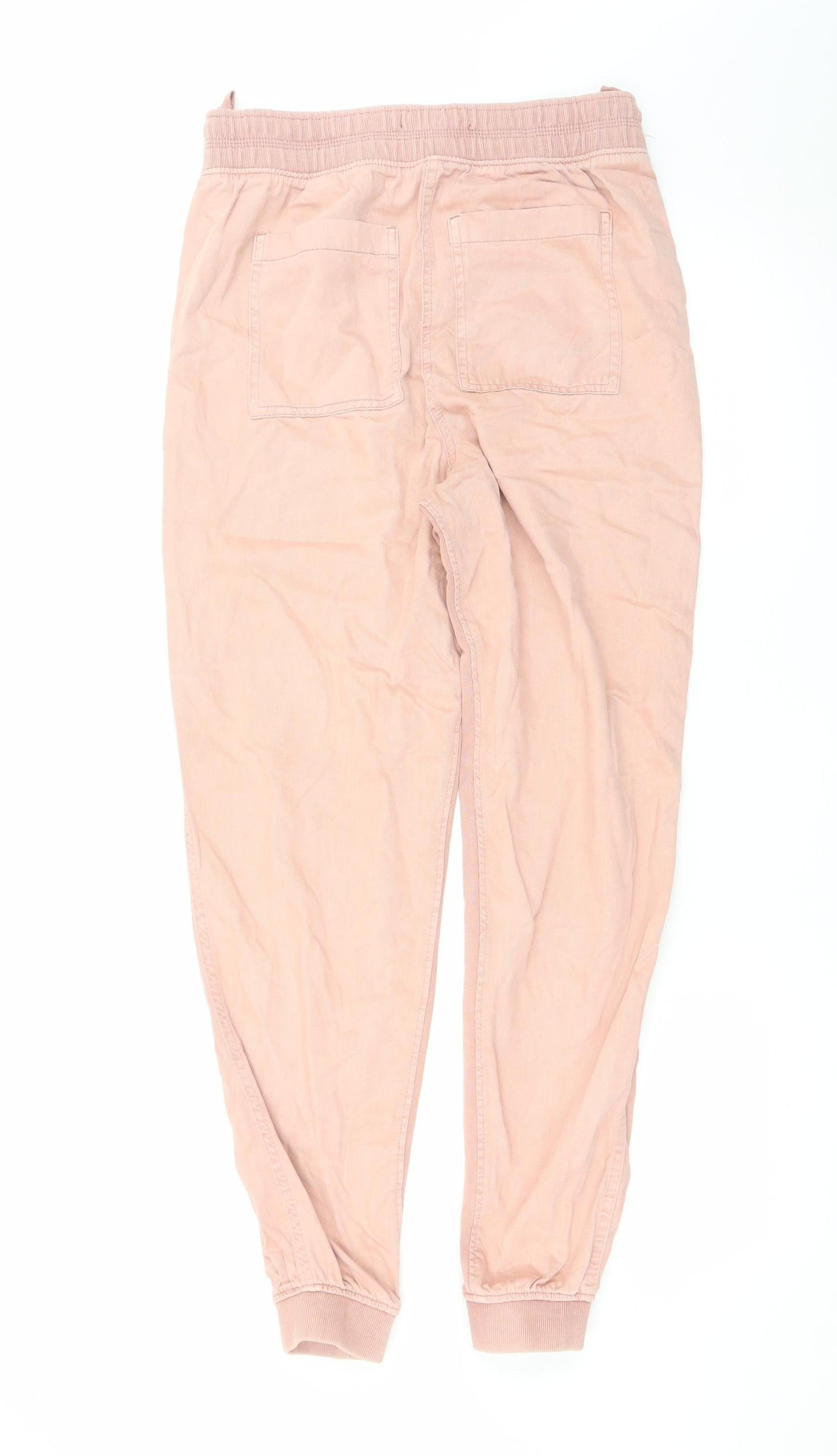 Marks and Spencer Women Pink Size 8 Lyocell Cotton Jogger Trousers