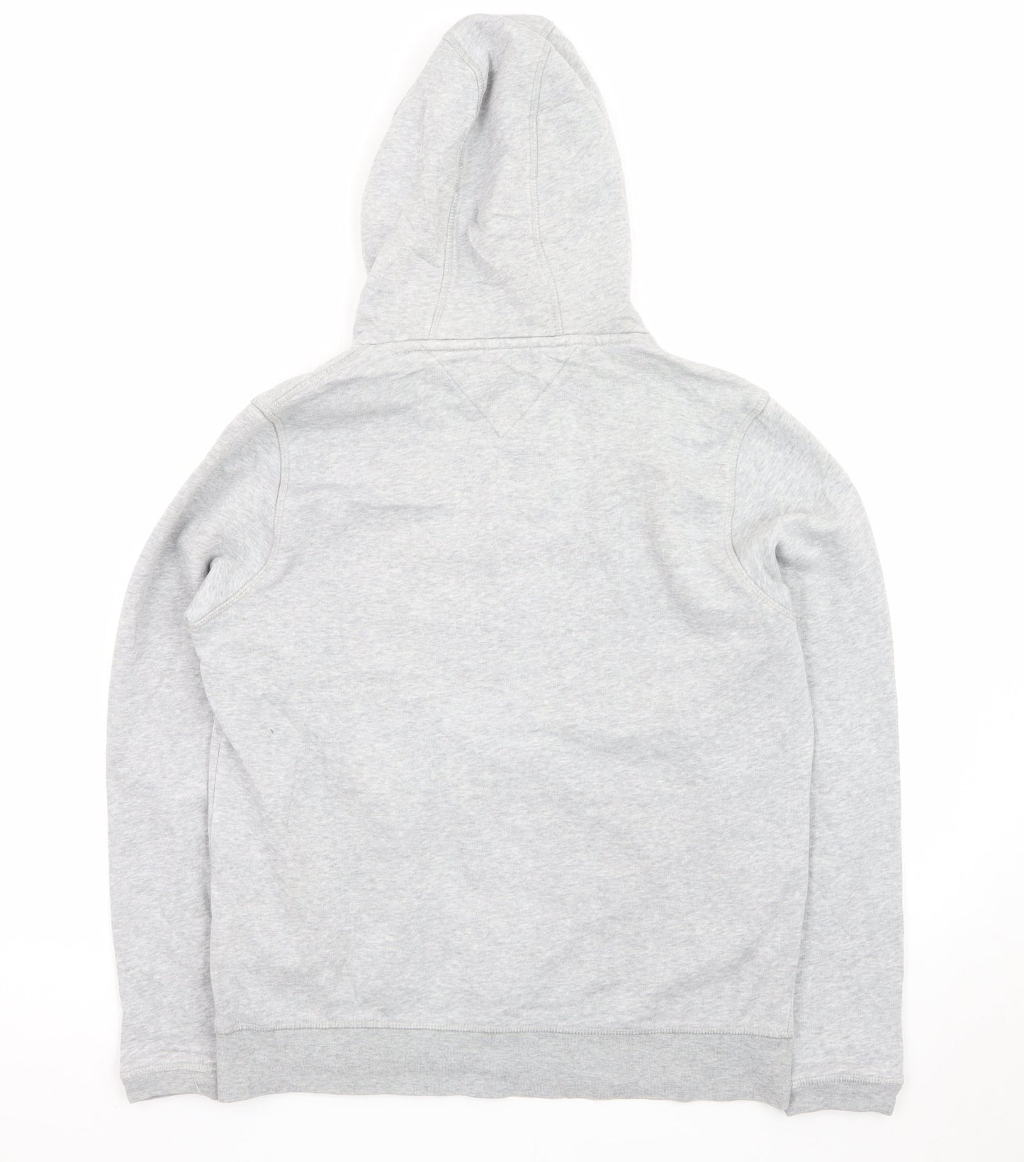 Tommy Hilfiger Men’s Grey Pullover Hoodie S Logo Fleece Sweatshirt