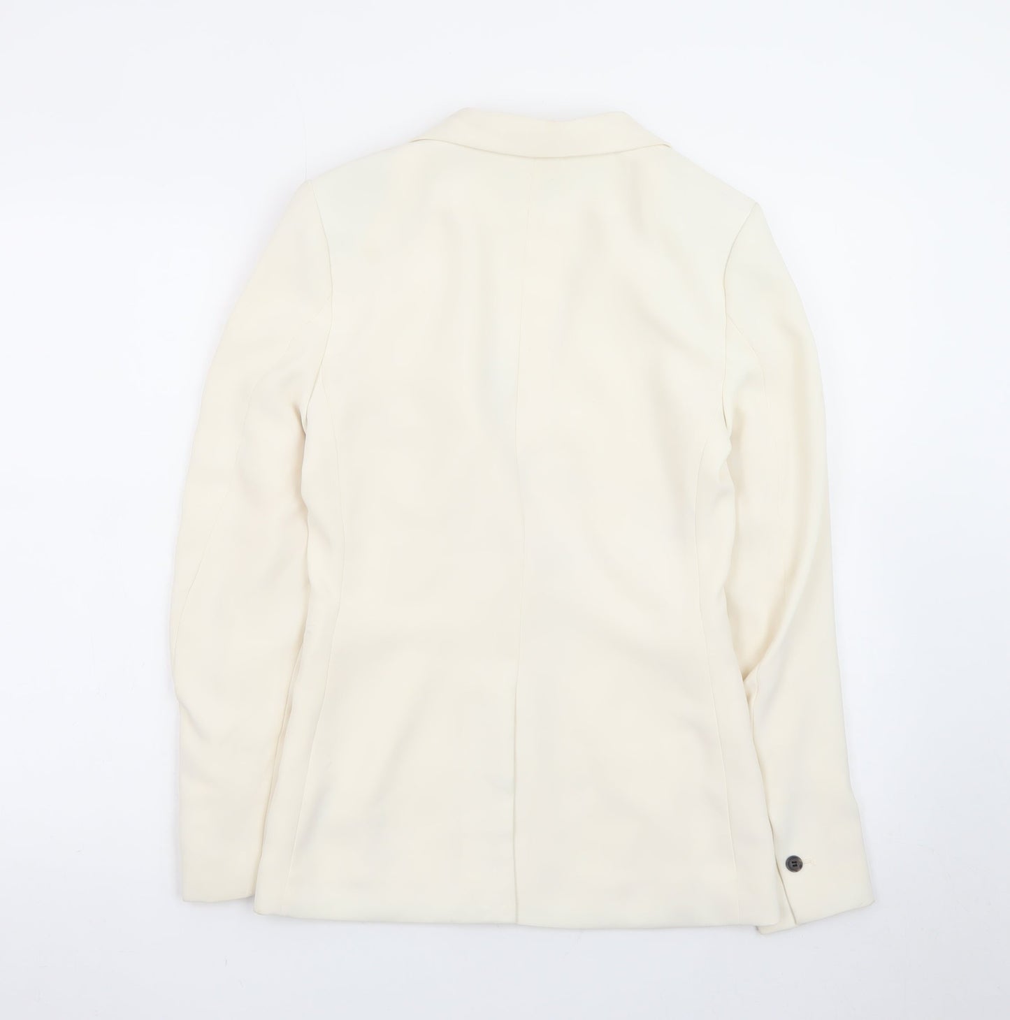 H&M Women's Ivory Single-Breasted Blazer Size 6 Slim Fit