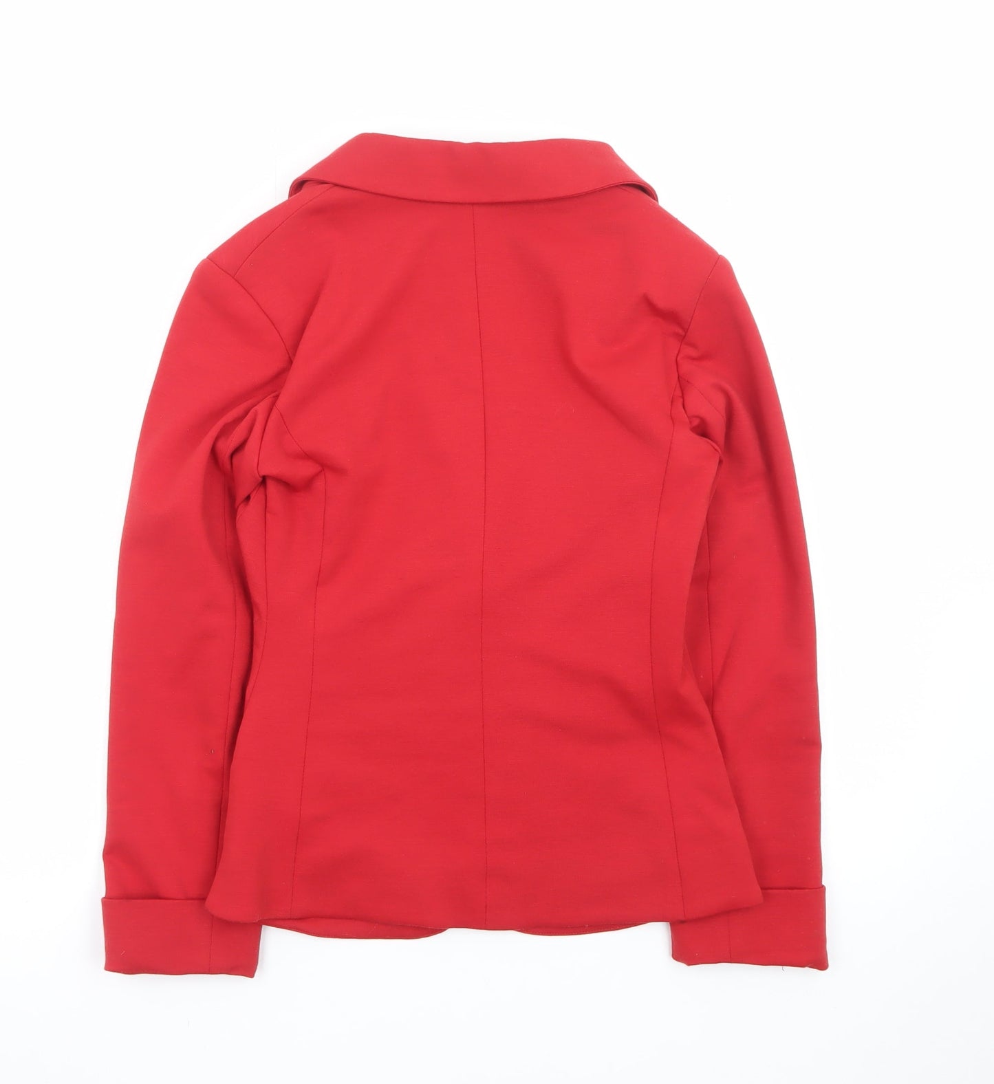 New Look Women's Red One-Button Blazer Jacket Size M Workwear