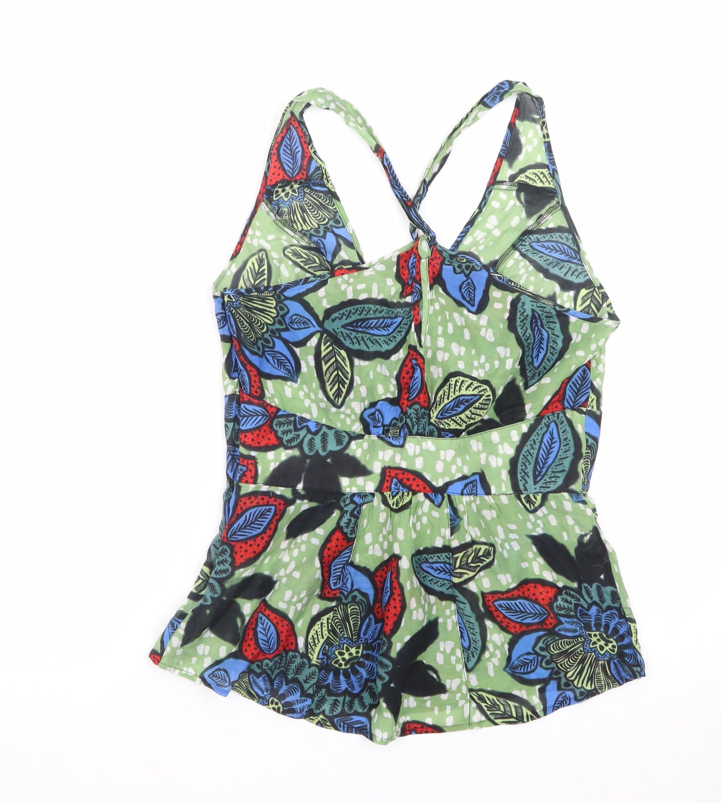 Warehouse Womens Multicoloured Floral Wrap Blouse Size 12