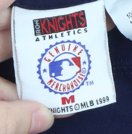 Iron Knights Athletics Men's Navy Red Braves T-Shirt Medium 1999 Cotton