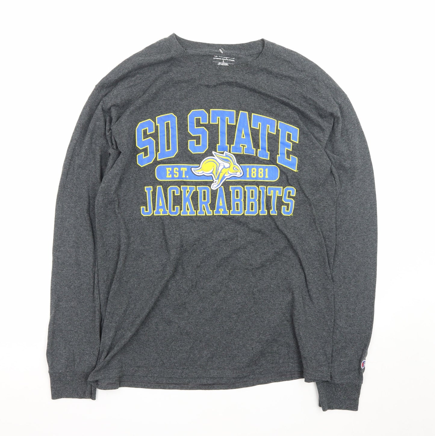 Champion Men's Grey Long Sleeve SD State Jackrabbits T-Shirt L