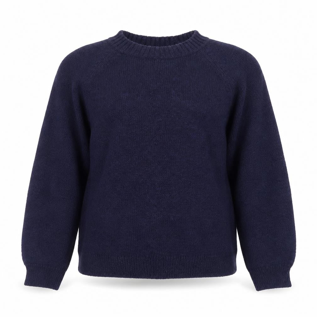 Marks & Spencer Women Navy Blue Wool Crew Neck Jumper Size 16/18