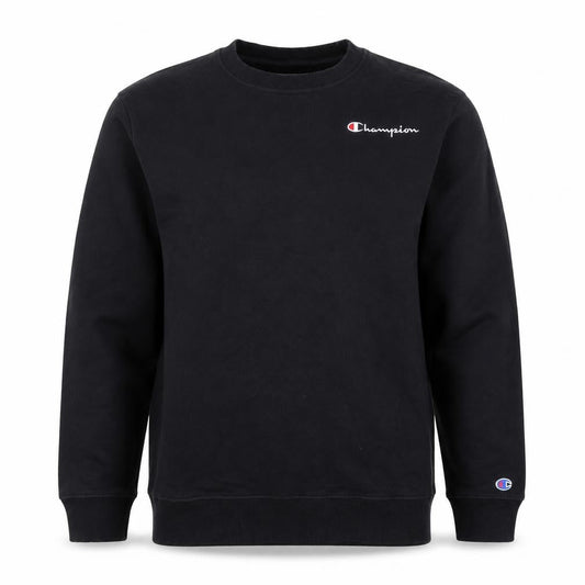 Champion Mens Black Medium Crew Neck Pullover Sweatshirt